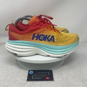 Hoka One One Men’s Bondi 8 Shoes 1127953 CRSCL Yellow Running Sneakers Size 7 2E